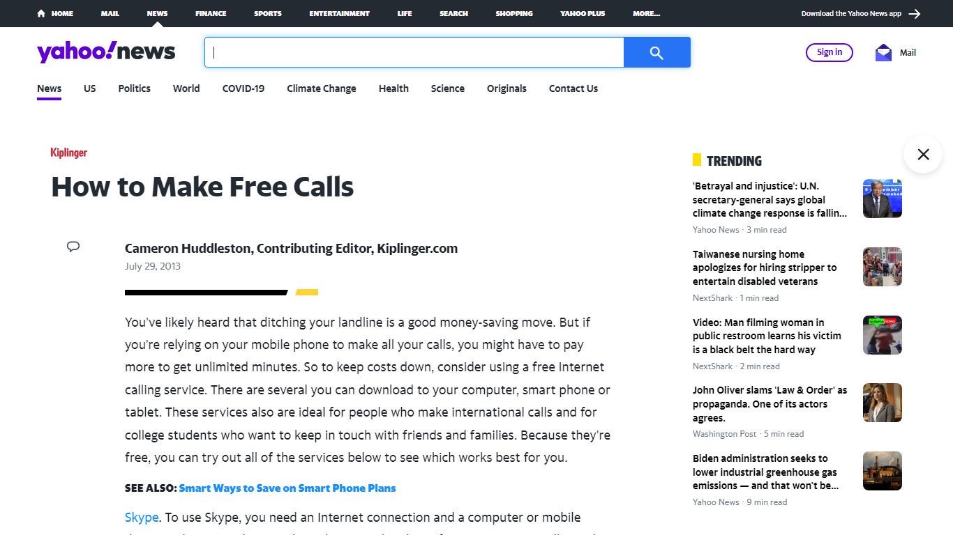 How to Make Free Calls - Yahoo!