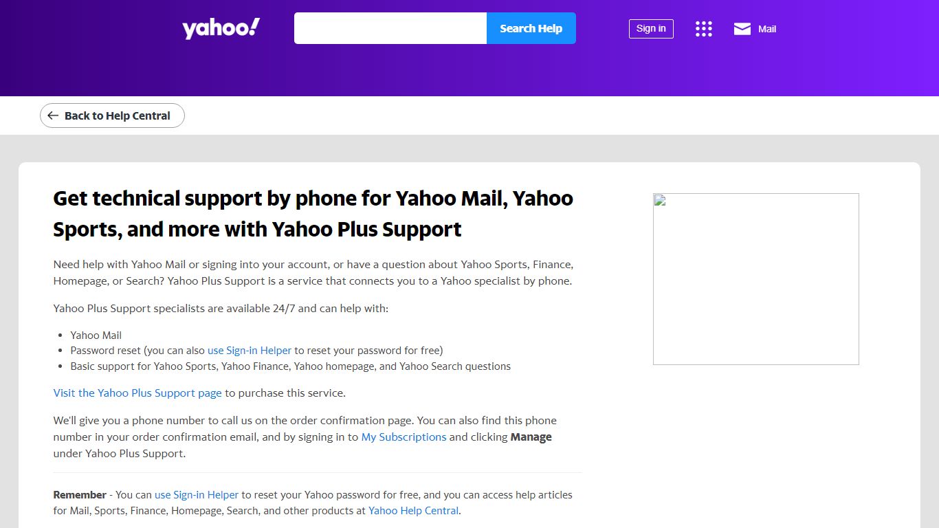 Get technical support by phone for Yahoo Mail, Yahoo Sports, and more ...